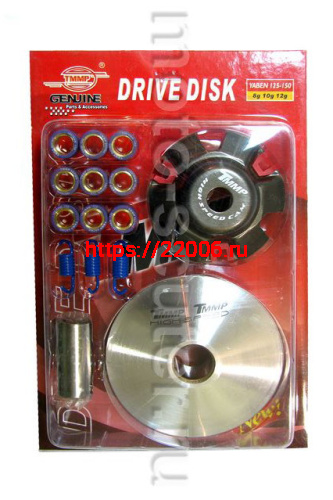 Вариатор спортивный 152QMI 157QMJ 125/150сс в сборе (палец, пружины сцепл, ролики 8/10/12 гр.) TMMP Вариатор спортивный 152QMI 157QMJ 125/150сс в сборе (палец, пружины сцепл, ролики 8/10/12 гр.) TMMP