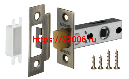 Защелка Fuaro (Фуаро) врезная PLASTP12-45-25 (P12-45) AB бронза