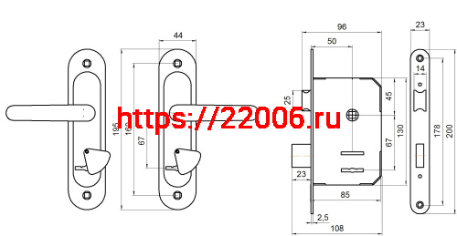 Замок Absolyute (Абсолют) врезной сувальдный с защёлкой в комплекте с ручкой ЗВ9.2-08 (бронза), 3 кл. фото 2 Замок Absolyute (Абсолют) врезной сувальдный с защёлкой в комплекте с ручкой ЗВ9.2-08 (бронза), 3 кл. фото 2