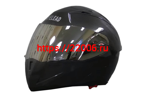 Шлем модуляр "Safelead" HF-118 (поднимается подбородок) NEW карбон (Y03), белый размер S