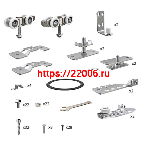 Комплект Armadillo (Армадилло) для профильных телескопических дверей SLD.Comfort-PRO.SET5.PROF telescope/80 фото 2