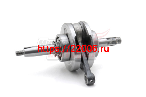 Коленвал Alpha, Delta, Zodiak (90-110 см3) (p13мм) в сборе с подш. и звездой ГРМ(ход поршня 50 мм,d щеки 89 мм) Коленвал Alpha, Delta, Zodiak (90-110 см3) (p13мм) в сборе с подш. и звездой ГРМ(ход поршня 50 мм,d щеки 89 мм)