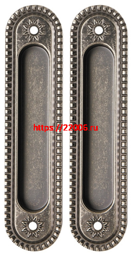 Ручка Armadillo (Армадилло) для раздвижных дверей SH.CL152.010 (SH010/CL) AS-9 античное серебро