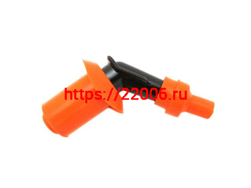 Колпачок свечи, угол 45 градусов оранжевый силикон Колпачок свечи, угол 45 градусов оранжевый силикон