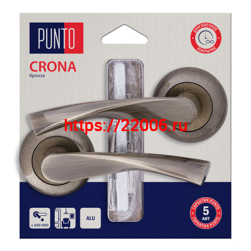 Ручка Punto (Пунто) раздельная LM/A R.TL54.CRONA/HD ABG-6 бронза Ручка Punto (Пунто) раздельная LM/A R.TL54.CRONA/HD ABG-6 бронза
