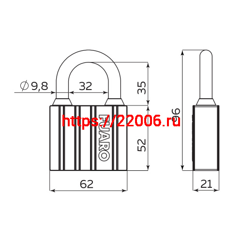 Замок Fuaro (Фуаро) навесной PL-UNI-0463 3key фото 2 Замок Fuaro (Фуаро) навесной PL-UNI-0463 3key фото 2