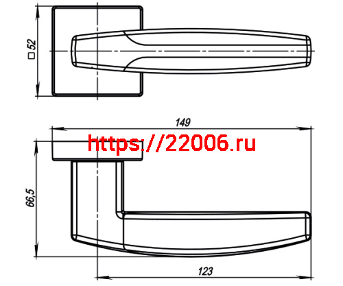Ручка Armadillo (Армадилло) раздельная K.USQ52.ARC (ARC USQ2) BB/SBB-17 кор.бронза/мат.кор.бронза фото 3