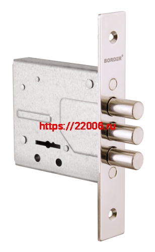 Замок Border (Бордер) врезной сувальдный ЗВ8-8У с ригелем 12 мм, 3 кл. /76314/