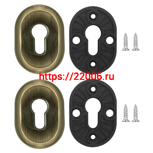 Накладка Fuaro (Фуаро) под цилиндр ESC-12C AB-7 зеленая бронза (2шт. в уп.,отгр. по 1 шт) фото 2 Накладка Fuaro (Фуаро) под цилиндр ESC-12C AB-7 зеленая бронза (2шт. в уп.,отгр. по 1 шт) фото 2