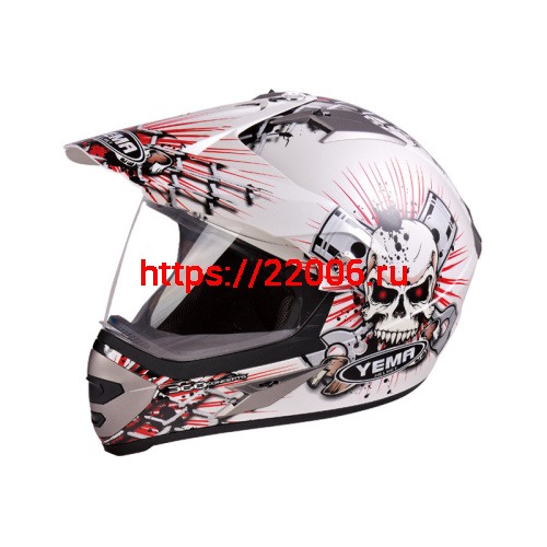 Мотошлем YM-911 белый (L) Мотошлем YM-911 белый (L)