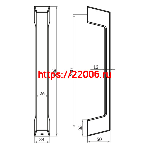 Ручка-скоба Punto (Пунто) PULL.ARC.TITAN SSG-39 сатин.золото фото 3 Ручка-скоба Punto (Пунто) PULL.ARC.TITAN SSG-39 сатин.золото фото 3