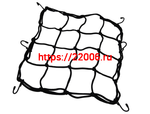 Сетка для крепления багажа черная (4мм, 30х30см) мет.крючки RSCN-001 фото 2 Сетка для крепления багажа черная (4мм, 30х30см) мет.крючки RSCN-001 фото 2