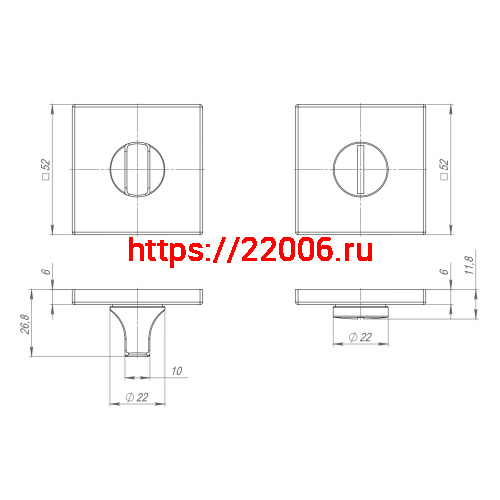 Ручка Punto (Пунто) поворотная BK6.K.ARC.Q52 (BK6 ARC) GR-23 графит фото 3 Ручка Punto (Пунто) поворотная BK6.K.ARC.Q52 (BK6 ARC) GR-23 графит фото 3