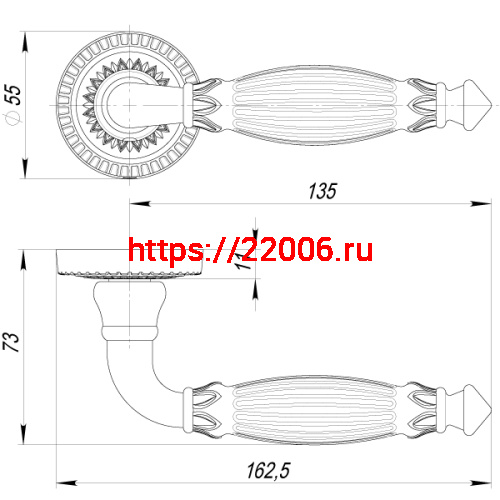 Ручка Armadillo (Армадилло) раздельная Bella CL2 СP-8 Хром фото 5 Ручка Armadillo (Армадилло) раздельная Bella CL2 СP-8 Хром фото 5