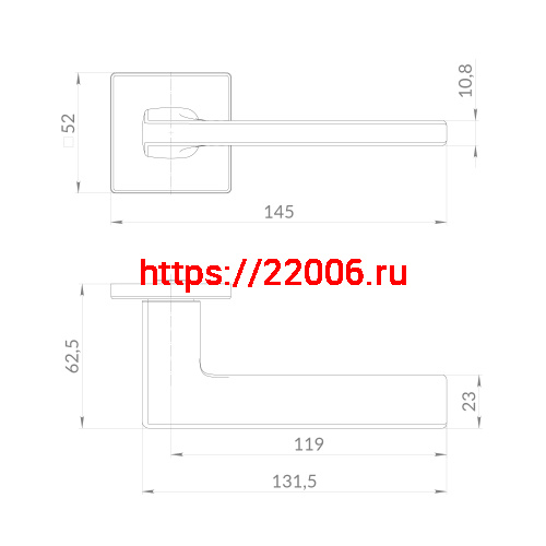 Ручка Punto (Пунто) раздельная K.EST.Q52.SELECT SSC-16 сатинированный хром фото 2