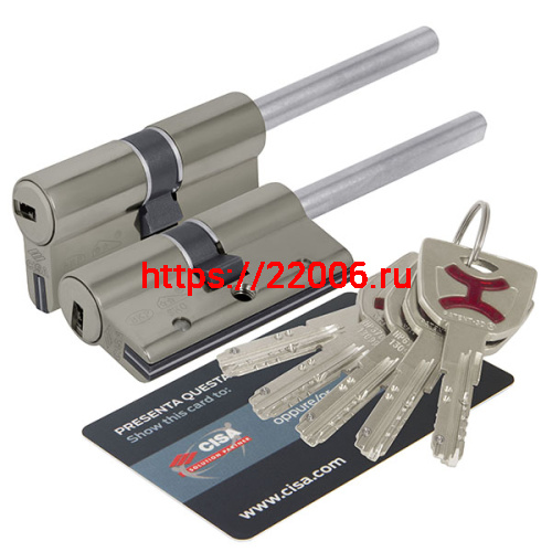 Цилиндровый механизм Cisa (Чиза) под вертушку (дл. шток) AP4S 0P3S7-87.12 (90 мм/55+10+25), НИКЕЛЬ Цилиндровый механизм Cisa (Чиза) под вертушку (дл. шток) AP4S 0P3S7-87.12 (90 мм/55+10+25), НИКЕЛЬ