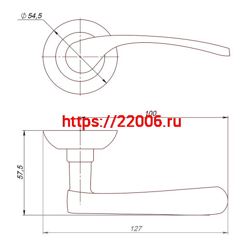 Ручка Ajax (Аякс) раздельная R.JR54.CORSA (CORSA AJ) SN/CP-3 матовый никель/хром фото 2 Ручка Ajax (Аякс) раздельная R.JR54.CORSA (CORSA AJ) SN/CP-3 матовый никель/хром фото 2