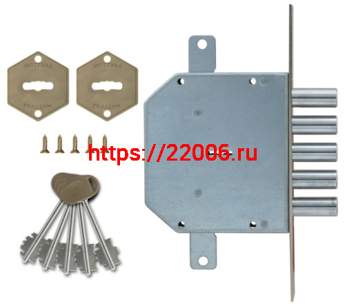 Замок Mottura (Моттура) врезной сувальдный 50.798-D (правый), ключ 40 мм, без накл. фото 2