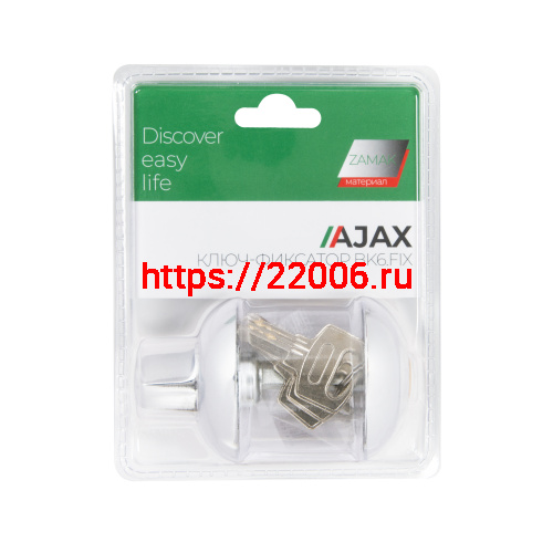 Ручка поворотная Ajax (Аякс) с фиксацией ключом BK6.FIX.JR CP-8 хром фото 3 Ручка поворотная Ajax (Аякс) с фиксацией ключом BK6.FIX.JR CP-8 хром фото 3
