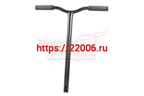 Руль стальной изогнутый 520*470мм (ЧЕРНЫЙ) с грипперами (для самоката) Руль стальной изогнутый 520*470мм (ЧЕРНЫЙ) с грипперами (для самоката)