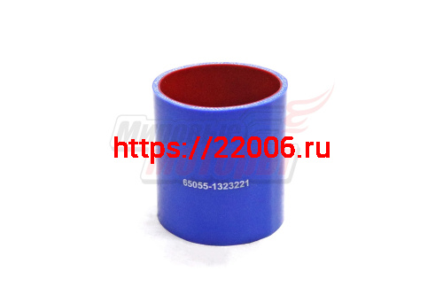 Патрубок интеркулера КРАЗ силикон.,синий,армир. L100мм,d80мм. (HH055)