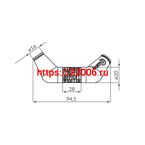 Замок Punto (Пунто) тросовый PK-BIKE-1010-CODE (10х1000) /подвес фото 2 Замок Punto (Пунто) тросовый PK-BIKE-1010-CODE (10х1000) /подвес фото 2