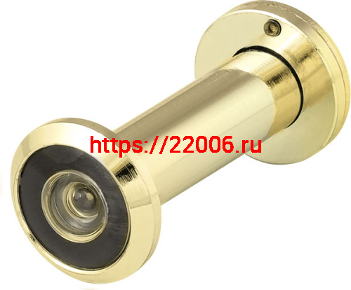 Глазок Fuaro (Фуаро) дверной, оптика пластик DV 3/90-50/Z (VIEWER 3 DVZ) GP золото