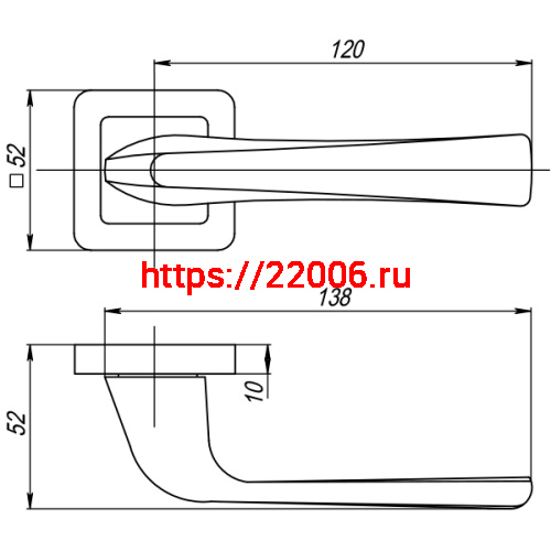 Ручка Punto (Пунто) раздельная K.QR52.SATURN (SATURN QR) SN/CP-3 матовый никель/хром фото 2 Ручка Punto (Пунто) раздельная K.QR52.SATURN (SATURN QR) SN/CP-3 матовый никель/хром фото 2