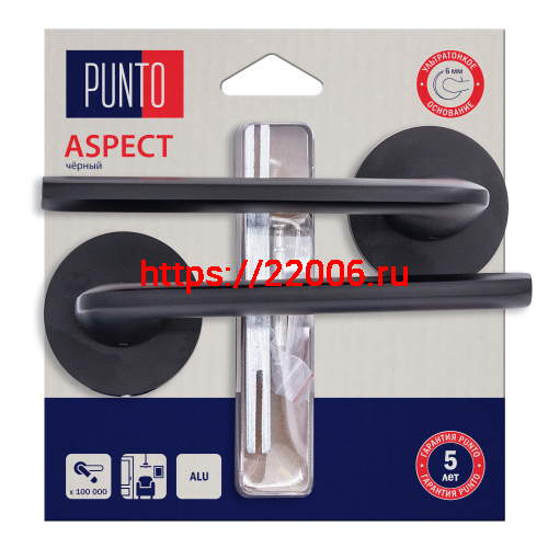 Ручка Punto (Пунто) раздельная LM/A R.RS52.ASPECT/HD BL-24 черный Ручка Punto (Пунто) раздельная LM/A R.RS52.ASPECT/HD BL-24 черный