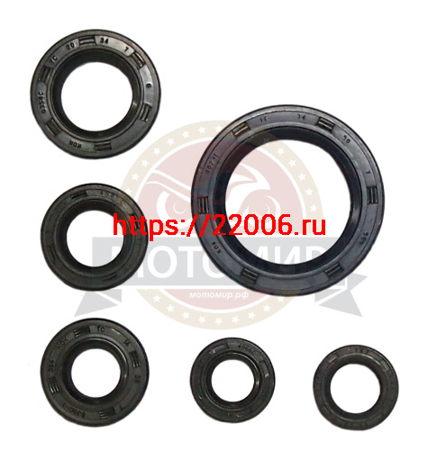 Набор сальников двигателя LF163 FML-2MP (6 шт)