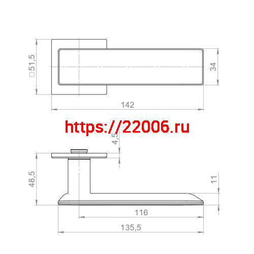 Ручка Armadillo (Армадилло) раздельная K.YM.CASTELLA FSG-39 флор. золото фото 3
