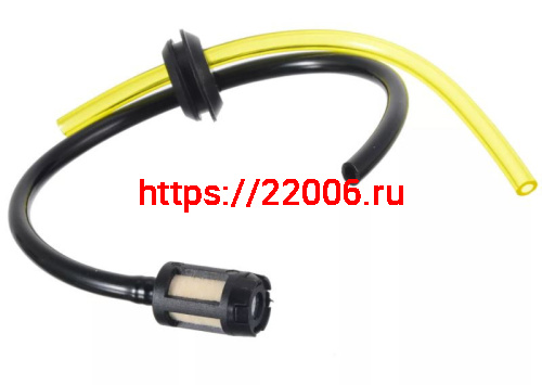 Бензошланг с уплотнителем и топливным фильтром для триммера (широкая прорезь) Бензошланг с уплотнителем и топливным фильтром для триммера (широкая прорезь)