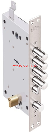 Замок Elbor (Эльбор) врезной двухсистемный Рубин 1.08.46 с тягами, 5 кл. /27647/ Замок Elbor (Эльбор) врезной двухсистемный Рубин 1.08.46 с тягами, 5 кл. /27647/