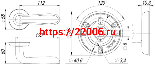 Ручка Fuaro (Фуаро) раздельная VIRGINIA SM MAB-6 темная бронза фото 2 Ручка Fuaro (Фуаро) раздельная VIRGINIA SM MAB-6 темная бронза фото 2