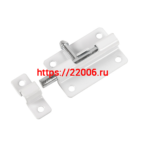 Шпингалет Ajax (Аякс) мебельный металлический SPD60х30 WH белый фото 4 Шпингалет Ajax (Аякс) мебельный металлический SPD60х30 WH белый фото 4