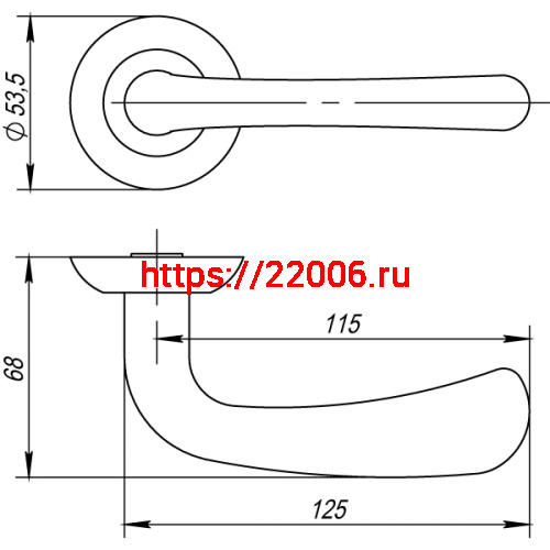 Ручка Punto (Пунто) раздельная SIMFONIA TL SN/CP-3 матовый никель/хром фото 3 Ручка Punto (Пунто) раздельная SIMFONIA TL SN/CP-3 матовый никель/хром фото 3