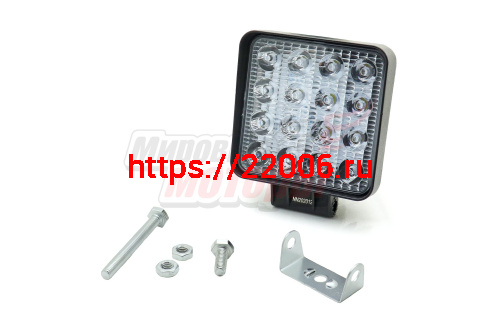Фара светодиодная 48W 16 диодов SMD, 55мм квадрат. мет. корпус, дальний свет (Spot) Фара светодиодная 48W 16 диодов SMD, 55мм квадрат. мет. корпус, дальний свет (Spot)