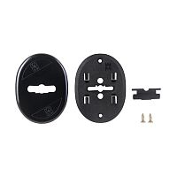 Накладка Mottura (Моттура) на сувальдный замок овальная со шторкой 95.324 (ЧЕРНЫЙ), 1 шт