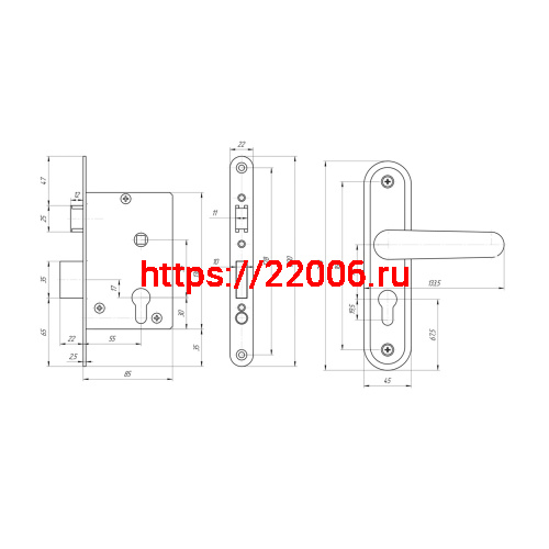 Замок Absolyute (Абсолют) врезной цилиндровый с защёлкой в комплекте с ручкой ЗВ4.2-08 (медь антик), 4 кл. фото 2 Замок Absolyute (Абсолют) врезной цилиндровый с защёлкой в комплекте с ручкой ЗВ4.2-08 (медь антик), 4 кл. фото 2