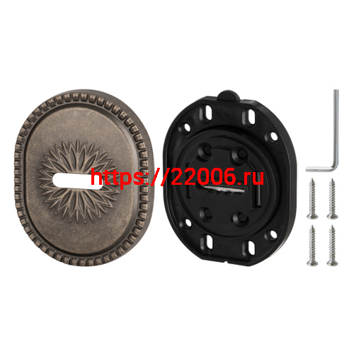 Накладка Armadillo (Армадилло) на сувальдный замок ESC.S-auto.CL/OV (PS-DEC CL) AS-9 античное серебро фото 2 Накладка Armadillo (Армадилло) на сувальдный замок ESC.S-auto.CL/OV (PS-DEC CL) AS-9 античное серебро фото 2