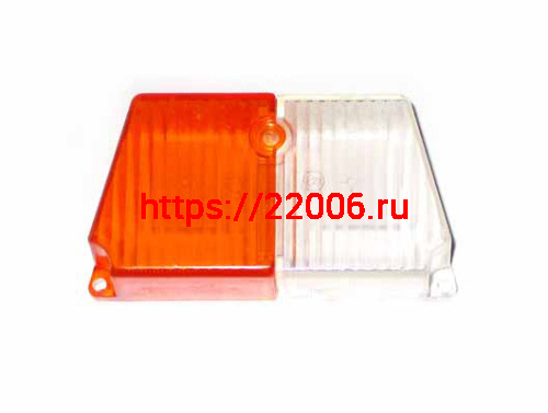 Стекло переднего фонаря коляски Урал (белый и желтый) Стекло переднего фонаря коляски Урал (белый и желтый)