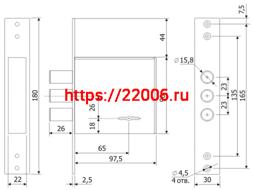 Замок Guardian (Гардиан) врезной сувальдный ЗВ 30.01, 4 кл. (длинный кл. 71,5 мм) /128:7825/ фото 2 Замок Guardian (Гардиан) врезной сувальдный ЗВ 30.01, 4 кл. (длинный кл. 71,5 мм) /128:7825/ фото 2