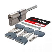 Цилиндровый механизм Cisa (Чиза) под вертушку (дл. шток) ASIX PRO P8 0Q317-81.12 (65 мм/30+10+25), НИКЕЛЬ