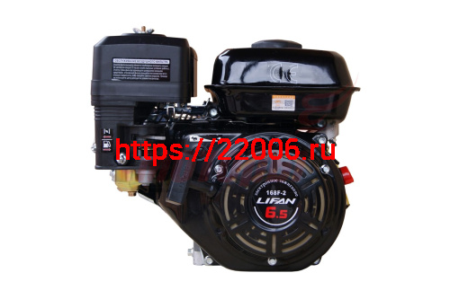 Двигатель LIFAN  6,5 л.с. 168F-2 (196cc, 4,8кВт, бенз., вал d20)(рекоменд.:м/б Каскад,Нева,МБ,Луч)