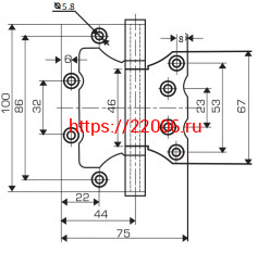 Петля veles (ВЕЛЕС) без врезки (Петля бабочка ПБ) белая ПОДВЕС фото 3 Петля veles (ВЕЛЕС) без врезки (Петля бабочка ПБ) белая ПОДВЕС фото 3