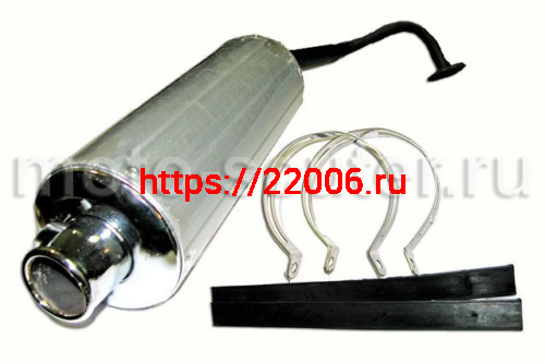 Глушитель 4т 139QMB (алюминиевый бочонок + колено) Глушитель 4т 139QMB (алюминиевый бочонок + колено)