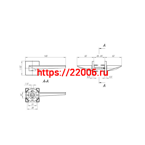 Ручка Fuaro (Фуаро) раздельная K.SL52.PHANTOM (PHANTOM SL) GR-23 графит фото 2 Ручка Fuaro (Фуаро) раздельная K.SL52.PHANTOM (PHANTOM SL) GR-23 графит фото 2
