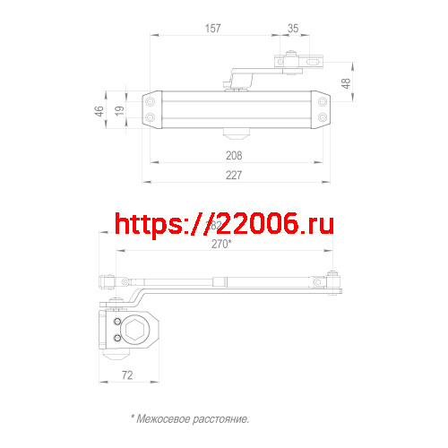 Доводчик Fuaro (Фуаро) дверной DC20-5 (DC-205) BR до 120 кг (коричневый) фото 3 Доводчик Fuaro (Фуаро) дверной DC20-5 (DC-205) BR до 120 кг (коричневый) фото 3