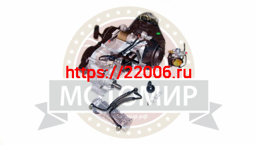 Двигатель 4т. 150 см3 157QMJ (GY6-150) Dingo150 моноблок с редуктором в сборе и масл. охлажд.