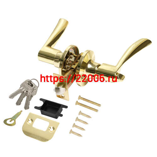 Ручка Punto (Пунто) защелка DK610/BL PB-ET (кл./фик.) золото фото 2 Ручка Punto (Пунто) защелка DK610/BL PB-ET (кл./фик.) золото фото 2